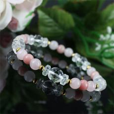 10月末まで20%OFF【ローズクォーツ×ピンクオパール】パワーストーンブレスレット